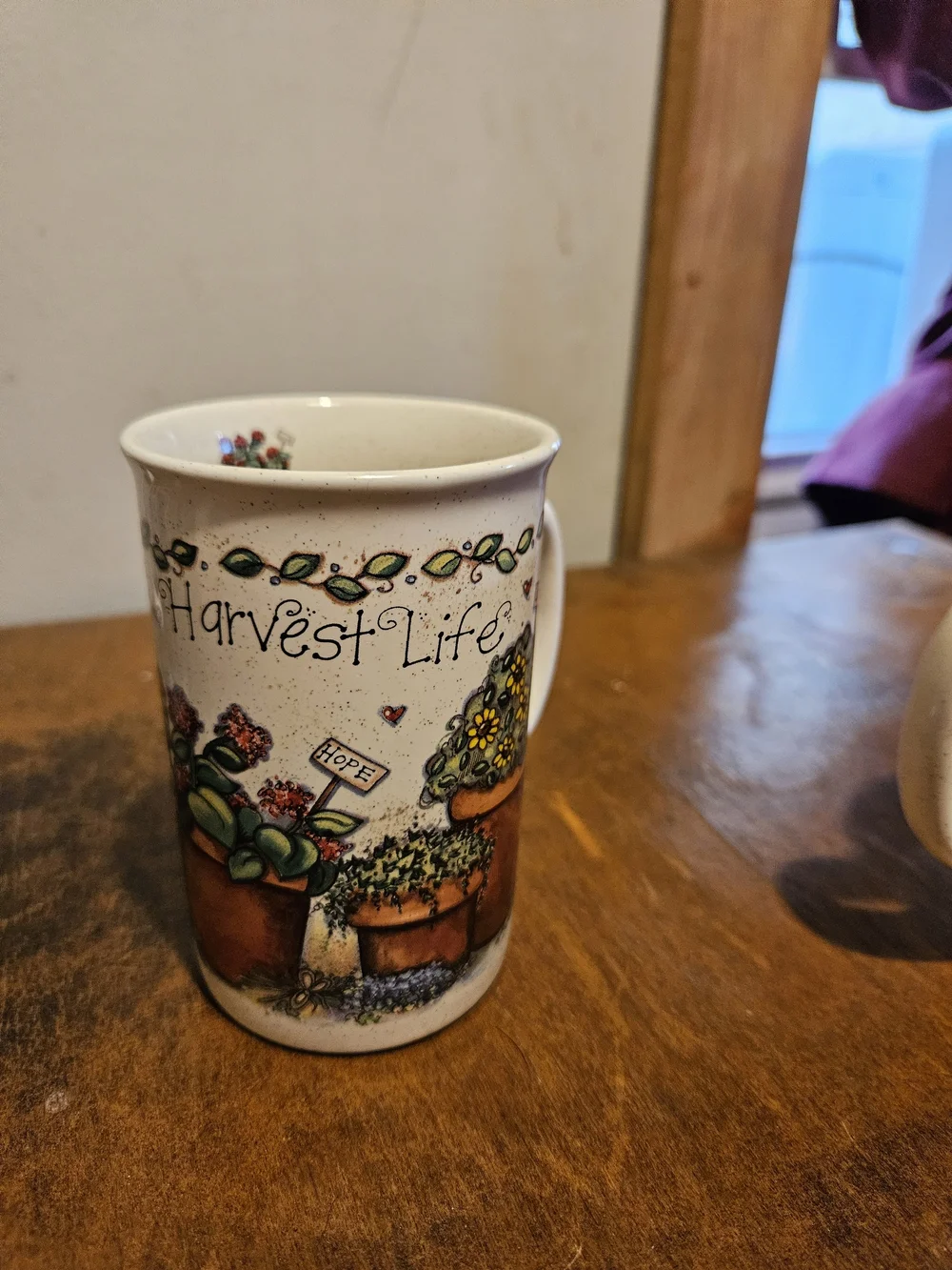 VTG Joy Marie Heimsoth Garden Pleasures Mug Set 4 Papel Giftware Cottage Garden